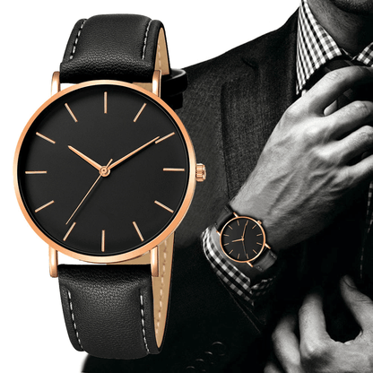Orologio Minimalista da Uomo in Pelle